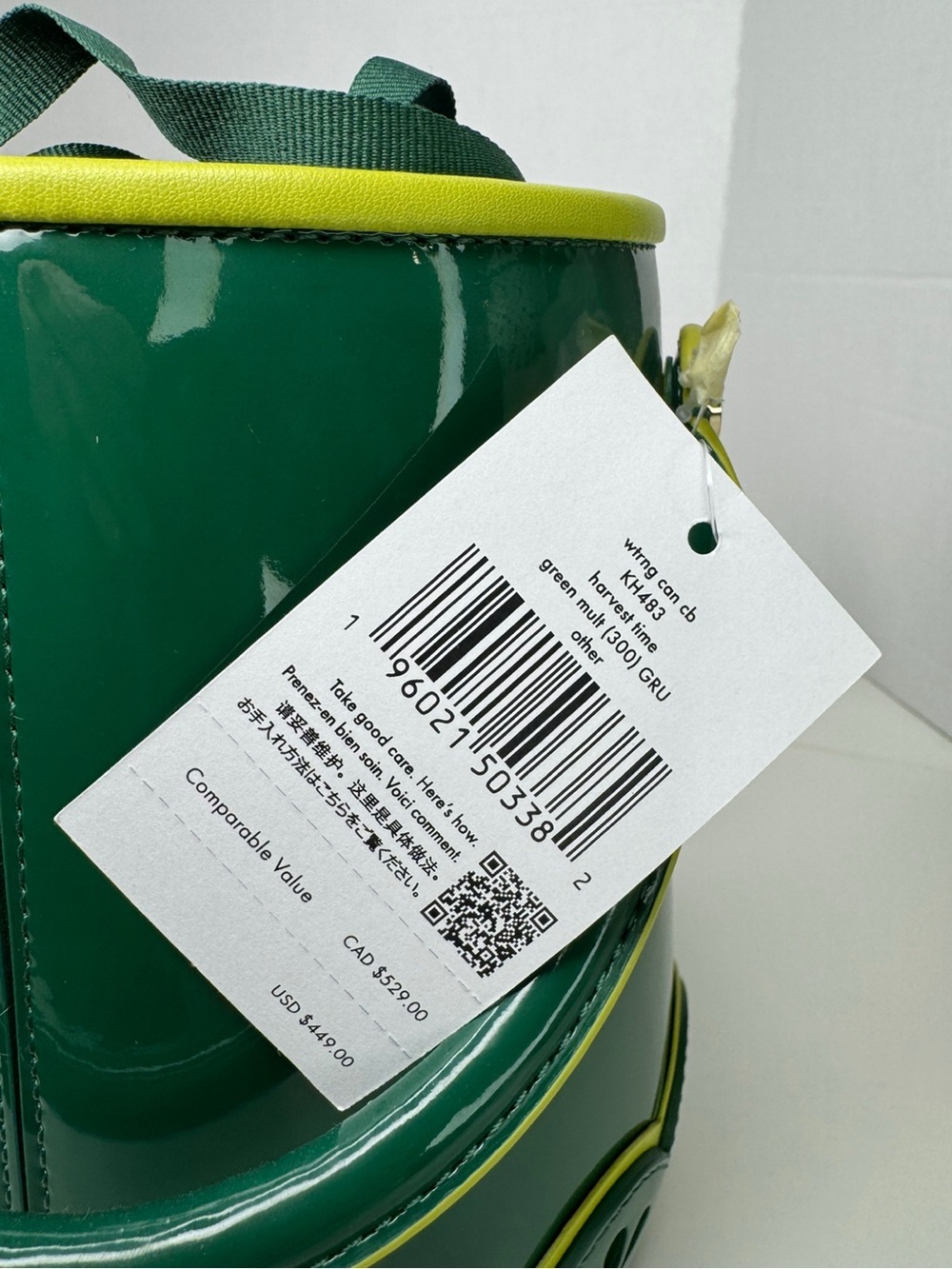 Kate Spade Harvest Time Green Patent Leather Watering Can Crossbody Novelty Bag - Picture 10 of 16
